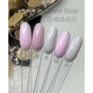 Камуфлююча база Saga Cover Base Shimmer №10 (лилово-рожевий з шиммером) 15 мл. Photo 2